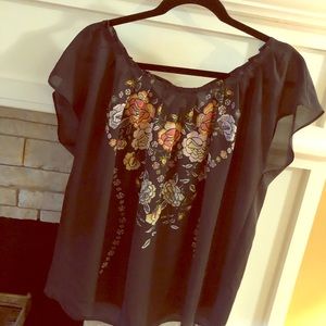 Lauren Conrad Gray Blouse XL